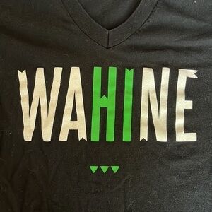 Adapt Clothing Black Graphic Tee Hawaii Wahine Size Med EUC #6813